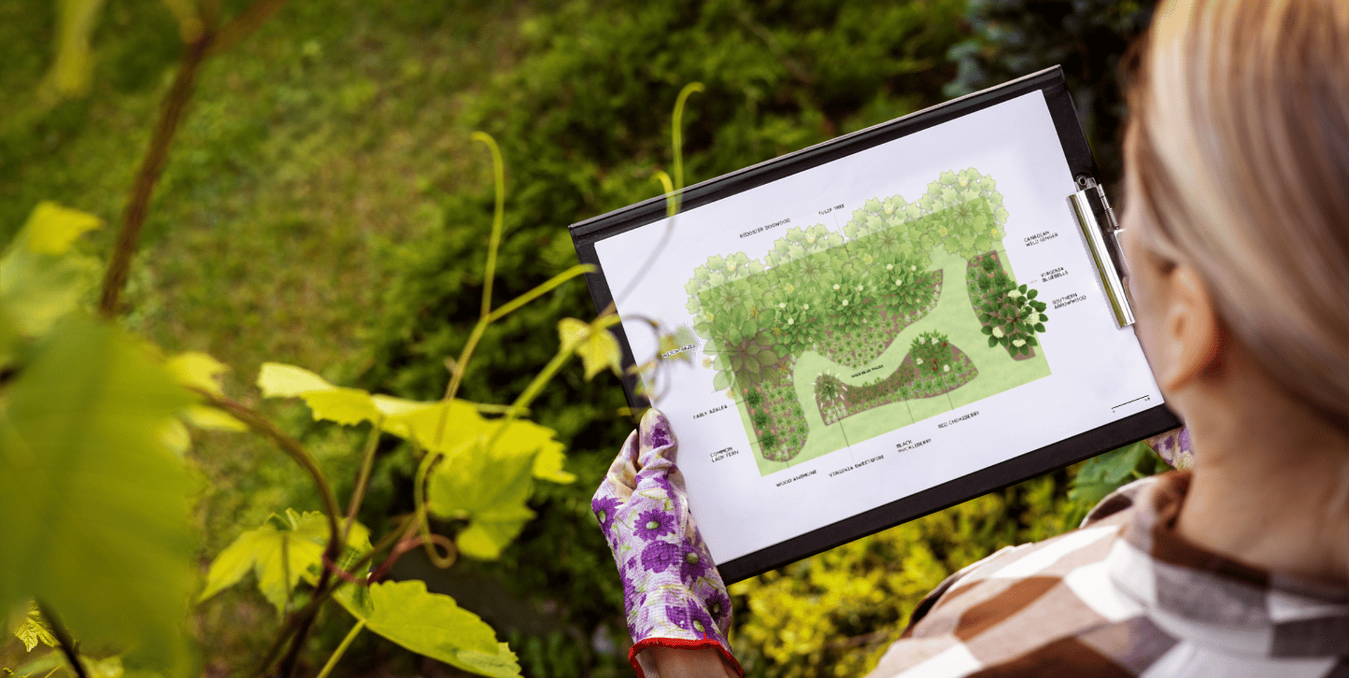 Garden Diagram on Clipboard